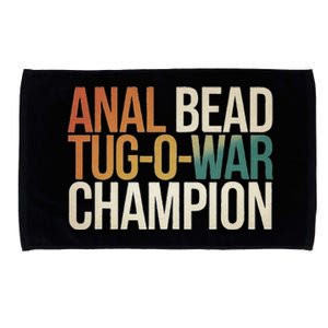 Anal Bead Tug O War Champion Funny Saying Microfiber Hand Towel