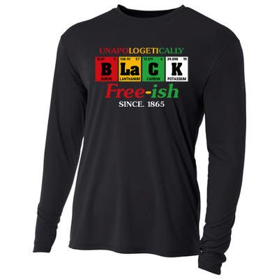 Africa Black Unapologetically Freeish Since 1865 Juneteenth Cooling Performance Long Sleeve Crew