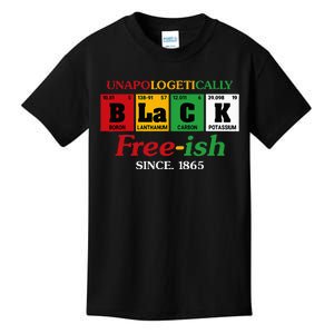 Africa Black Unapologetically Freeish Since 1865 Juneteenth Kids T-Shirt