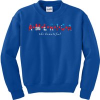 America Beautiful United States Usa American Flag Gift Kids Sweatshirt