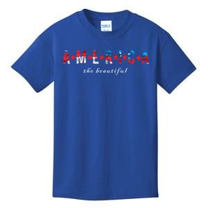 America Beautiful United States Usa American Flag Gift Kids T-Shirt