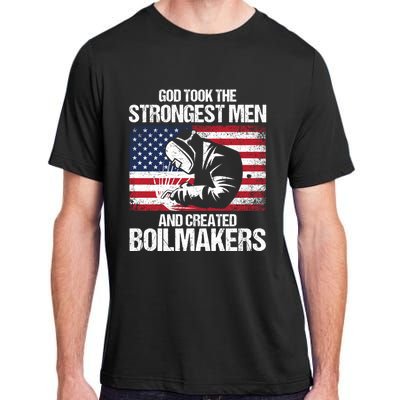 American Boilermakers Union Worker Strongest Us Flag Gift Adult ChromaSoft Performance T-Shirt