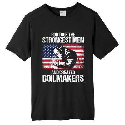 American Boilermakers Union Worker Strongest Us Flag Gift Tall Fusion ChromaSoft Performance T-Shirt