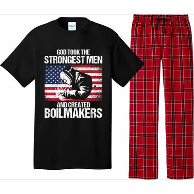 American Boilermakers Union Worker Strongest Us Flag Gift Pajama Set