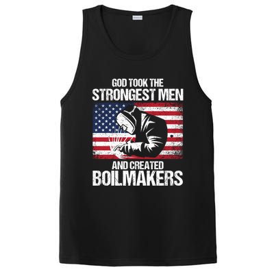 American Boilermakers Union Worker Strongest Us Flag Gift PosiCharge Competitor Tank