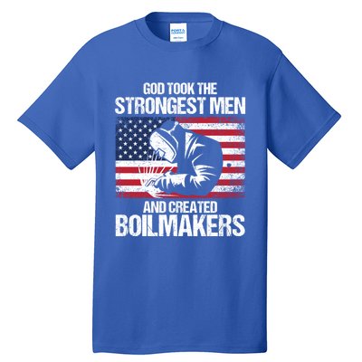 American Boilermakers Union Worker Strongest Us Flag Gift Tall T-Shirt