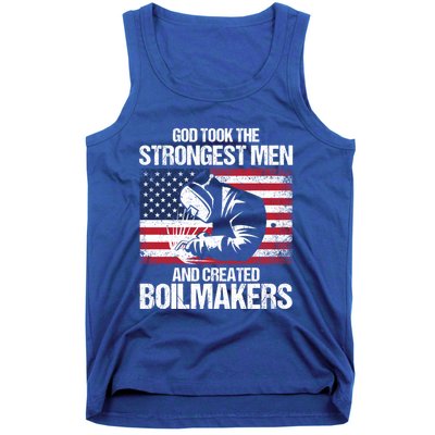 American Boilermakers Union Worker Strongest Us Flag Gift Tank Top