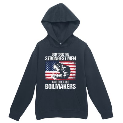 American Boilermakers Union Worker Strongest Us Flag Gift Urban Pullover Hoodie