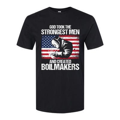 American Boilermakers Union Worker Strongest Us Flag Gift Softstyle CVC T-Shirt