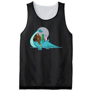 Alien Bigfoot Unicorn Riding Loch Ness Monster Cryptozoology Mesh Reversible Basketball Jersey Tank