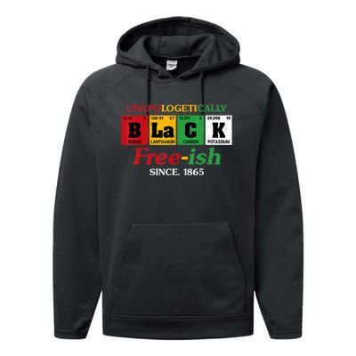 Africa Black Unapologetically Freeish Since 1865 Juneteenth Performance Fleece Hoodie