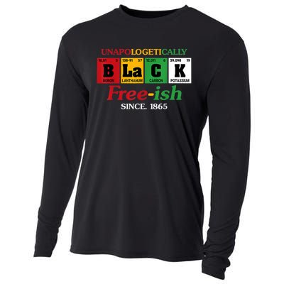 Africa Black Unapologetically Freeish Since 1865 Juneteenth Cooling Performance Long Sleeve Crew