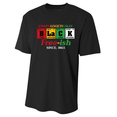 Africa Black Unapologetically Freeish Since 1865 Juneteenth Performance Sprint T-Shirt