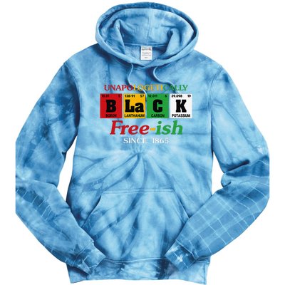 Africa Black Unapologetically Freeish Since 1865 Juneteenth Tie Dye Hoodie