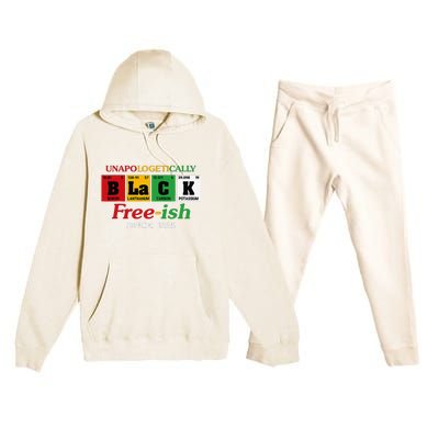 Africa Black Unapologetically Freeish Since 1865 Juneteenth Premium Hooded Sweatsuit Set