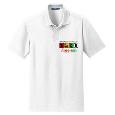 Africa Black Unapologetically Freeish Since 1865 Juneteenth Dry Zone Grid Polo