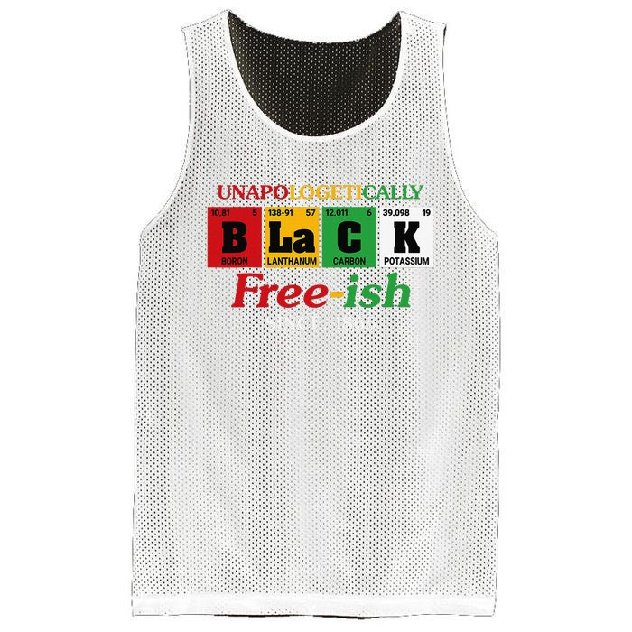 Africa Black Unapologetically Freeish Since 1865 Juneteenth Mesh Reversible Basketball Jersey Tank