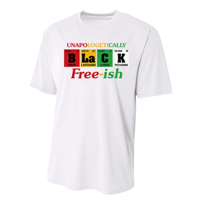 Africa Black Unapologetically Freeish Since 1865 Juneteenth Performance Sprint T-Shirt