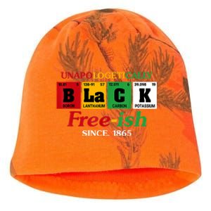 Africa Black Unapologetically Freeish Since 1865 Juneteenth Kati - Camo Knit Beanie