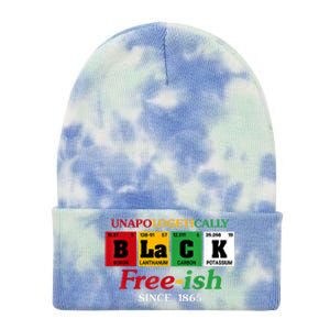 Africa Black Unapologetically Freeish Since 1865 Juneteenth Tie Dye 12in Knit Beanie