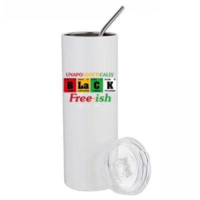 Africa Black Unapologetically Freeish Since 1865 Juneteenth Stainless Steel Tumbler