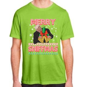 Anti Biden Ugly Christmas Funny Merry Sniffmas Xmas Funny Gift Adult ChromaSoft Performance T-Shirt