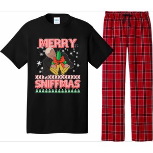 Anti Biden Ugly Christmas Funny Merry Sniffmas Xmas Funny Gift Pajama Set