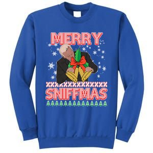 Anti Biden Ugly Christmas Funny Merry Sniffmas Xmas Funny Gift Sweatshirt