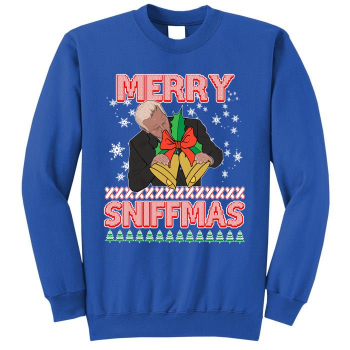 Anti Biden Ugly Christmas Funny Merry Sniffmas Xmas Funny Gift Sweatshirt