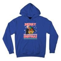 Anti Biden Ugly Christmas Funny Merry Sniffmas Xmas Funny Gift Tall Hoodie