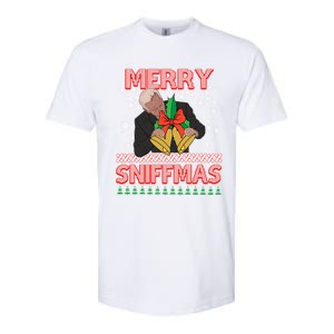 Anti Biden Ugly Christmas Funny Merry Sniffmas Xmas Funny Gift Softstyle CVC T-Shirt