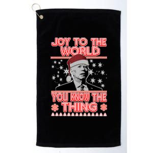 Anti Biden Ugly Christmas Sweater You Know The Thing Xmas Meaningful Gift Platinum Collection Golf Towel