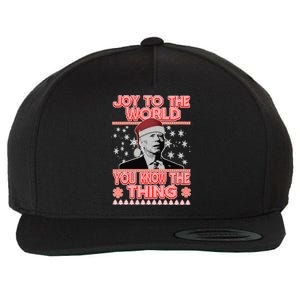 Anti Biden Ugly Christmas Sweater You Know The Thing Xmas Meaningful Gift Wool Snapback Cap