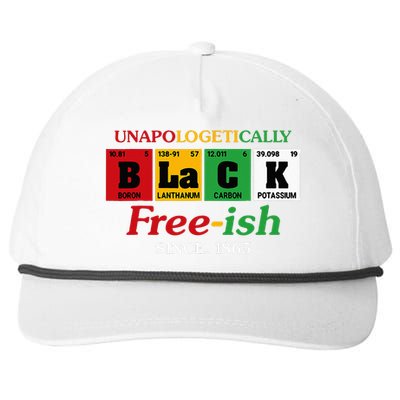 Africa Black Unapologetically Freeish Since 1865 Juneteenth Snapback Five-Panel Rope Hat