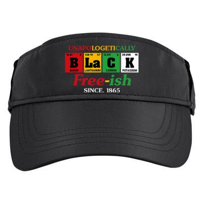 Africa Black Unapologetically Freeish Since 1865 Juneteenth Adult Drive Performance Visor