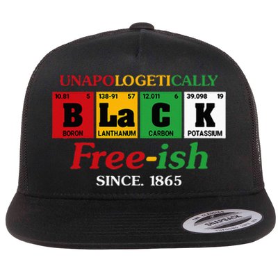 Africa Black Unapologetically Freeish Since 1865 Juneteenth Flat Bill Trucker Hat