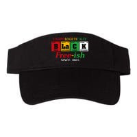 Africa Black Unapologetically Freeish Since 1865 Juneteenth Valucap Bio-Washed Visor