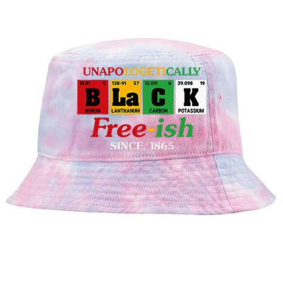 Africa Black Unapologetically Freeish Since 1865 Juneteenth Tie-Dyed Bucket Hat