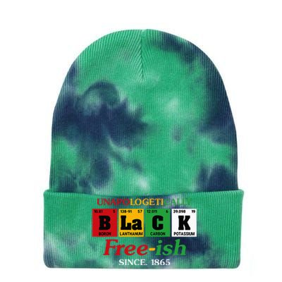 Africa Black Unapologetically Freeish Since 1865 Juneteenth Tie Dye 12in Knit Beanie