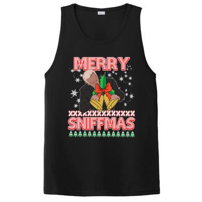 Anti Biden Ugly Christmas Funny Merry Sniffmas Xmas Great Gift PosiCharge Competitor Tank