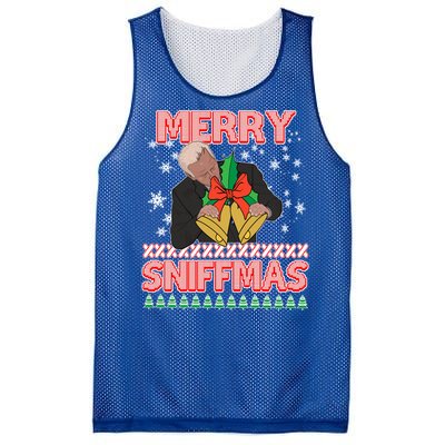 Anti Biden Ugly Christmas Funny Merry Sniffmas Xmas Great Gift Mesh Reversible Basketball Jersey Tank