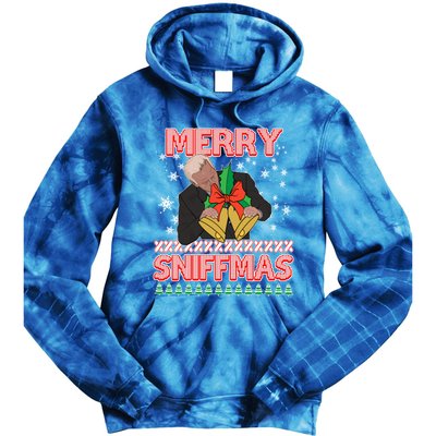 Anti Biden Ugly Christmas Funny Merry Sniffmas Xmas Great Gift Tie Dye Hoodie