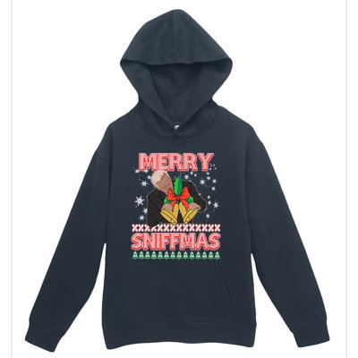 Anti Biden Ugly Christmas Funny Merry Sniffmas Xmas Great Gift Urban Pullover Hoodie