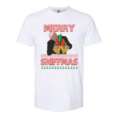 Anti Biden Ugly Christmas Funny Merry Sniffmas Xmas Great Gift Softstyle CVC T-Shirt