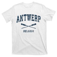 Antwerp Belgium Vintage Nautical Paddles Sports Oars T-Shirt