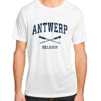 Antwerp Belgium Vintage Nautical Paddles Sports Oars Adult ChromaSoft Performance T-Shirt