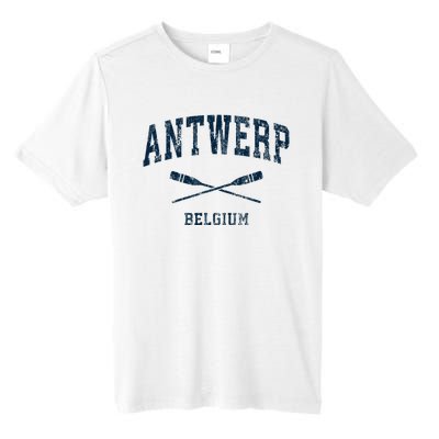 Antwerp Belgium Vintage Nautical Paddles Sports Oars Tall Fusion ChromaSoft Performance T-Shirt