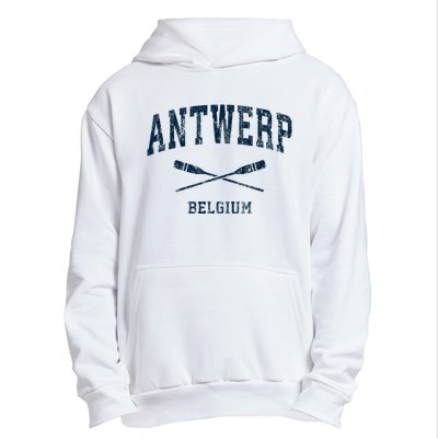 Antwerp Belgium Vintage Nautical Paddles Sports Oars Urban Pullover Hoodie