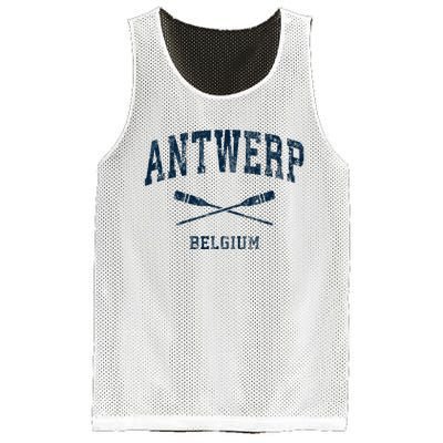 Antwerp Belgium Vintage Nautical Paddles Sports Oars Mesh Reversible Basketball Jersey Tank