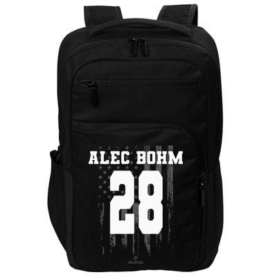 Alec Bohm Vintage Flag Baseball Philadelphia Major League Impact Tech Backpack